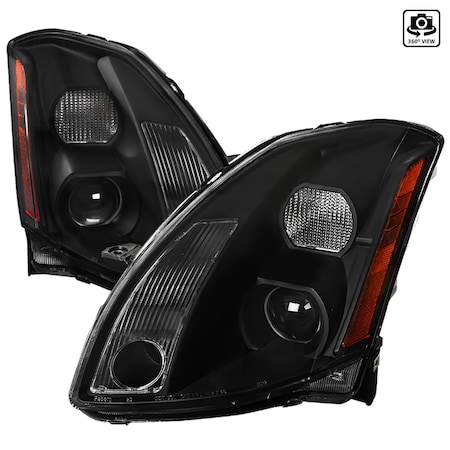 Spec-D Tuning 04-06 Nissan Maxima Projector Headlight - Black 2LHP-MAX04JM-RS